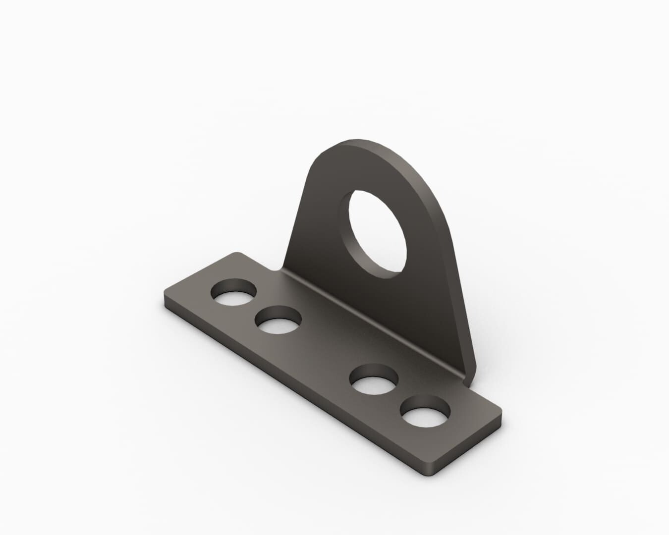 Kiinnike metallista, neljä reikää